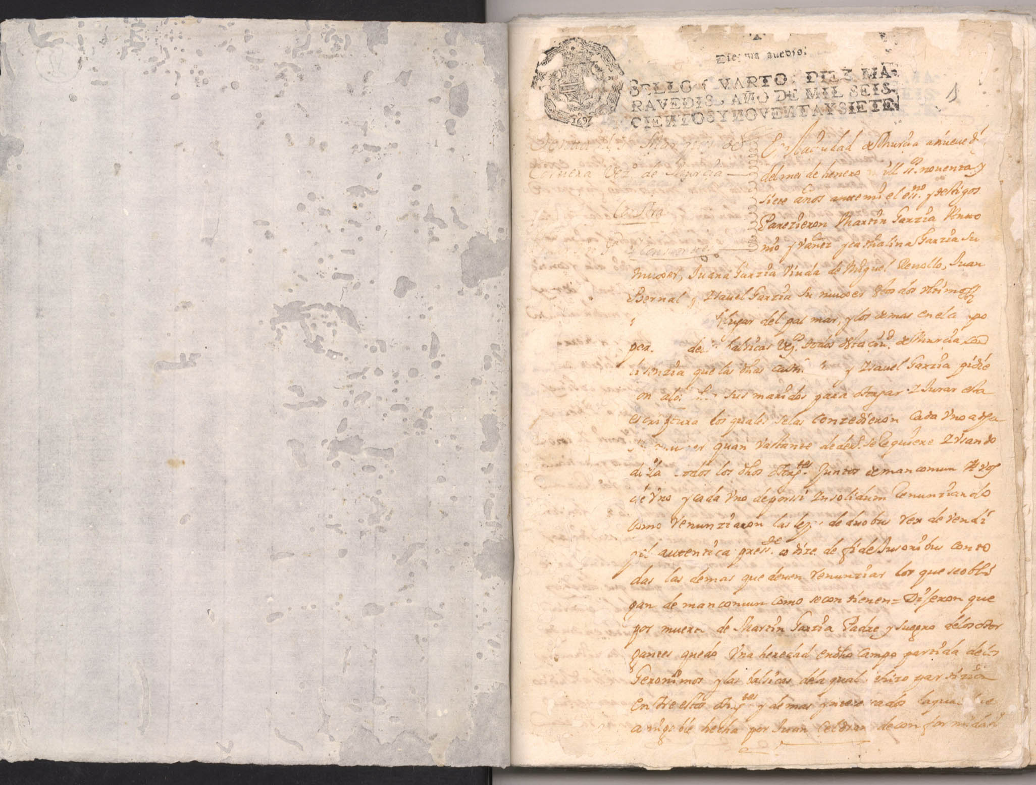 Registro de Alejandro Navarro Carreño, Murcia de 1697.